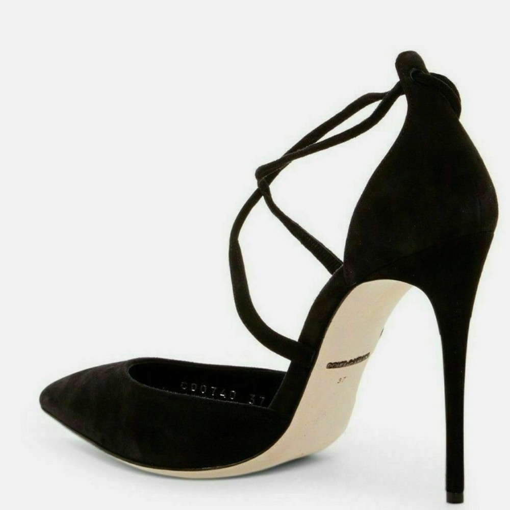 Dolce & Gabbana Black Heels with Tassels and Ankle Strap - Picture 7 of 16